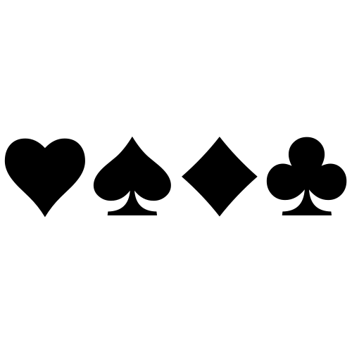 ♥♠♦♣ Emoji Domain black and white Symbola rendering